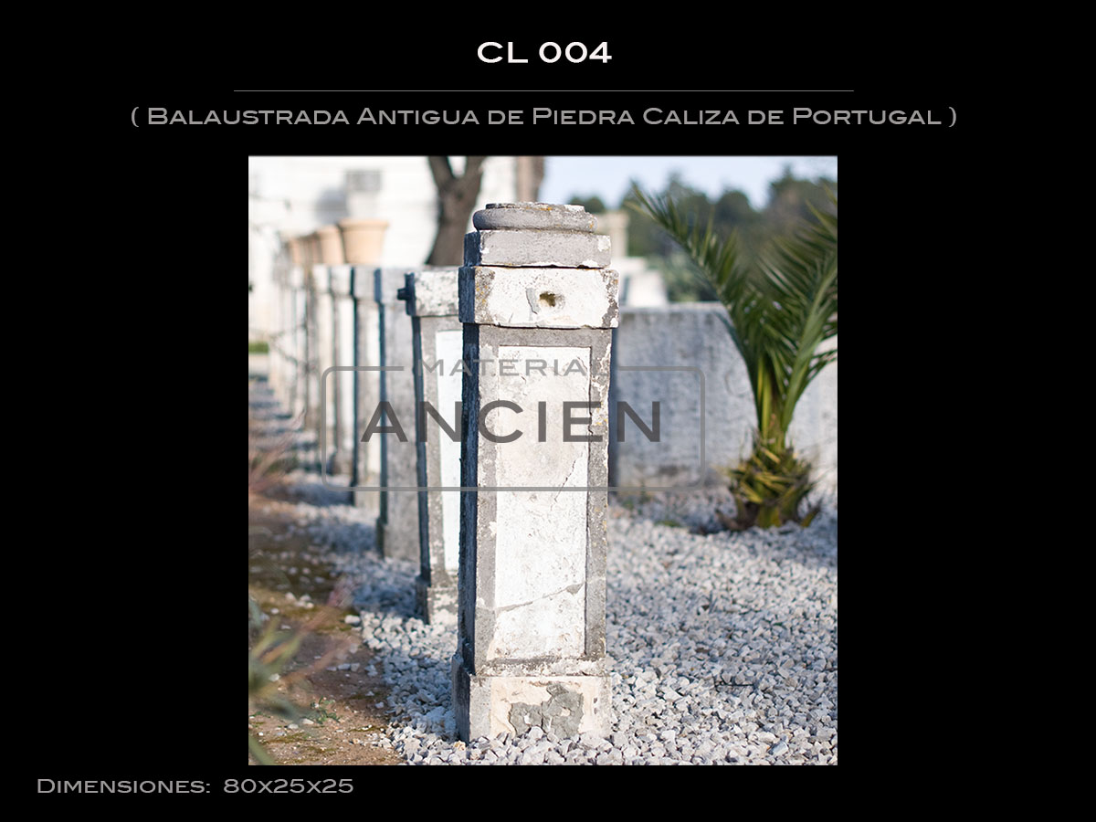 Balaustrada Antigua de Piedra Caliza de Portugal CL-004
