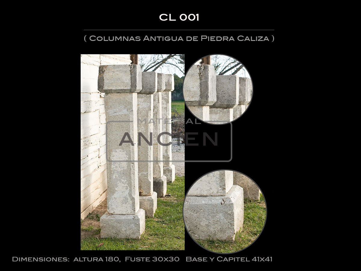 Columnas Antigua de Piedra Caliza CL-001