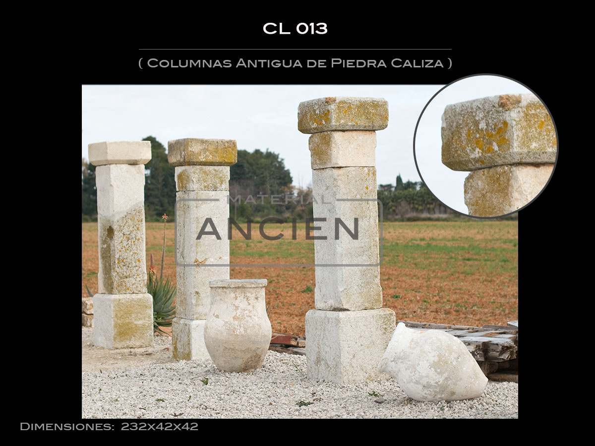 Columnas Antigua de Piedra Caliza CL-013