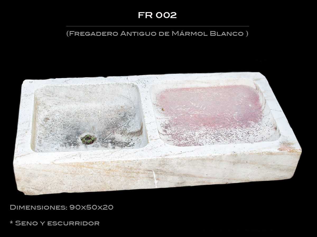 Fregadero Antiguo de Mármol con seno y escurridor FR 002